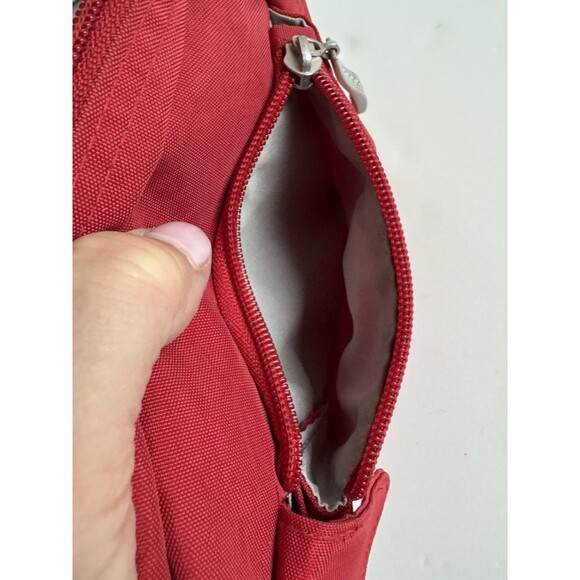 Baggallini Messenger Bag Purse Zip Adjustable Crossbody Compartments  Red - Picture 9 of 16